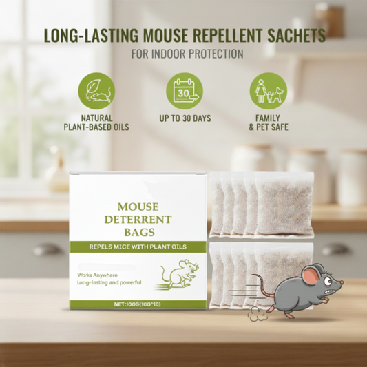 Long-lasting mouse repellent bags