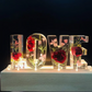 LED Floral Resin Letter Night Light