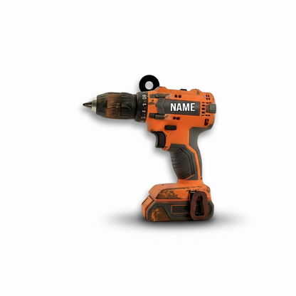 Power Drill Flat Acrylic Keychain Charm