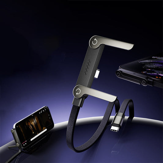 Super Fast Charging 360° Rotating Invisible Stand Detachable 2-in-1 Cable